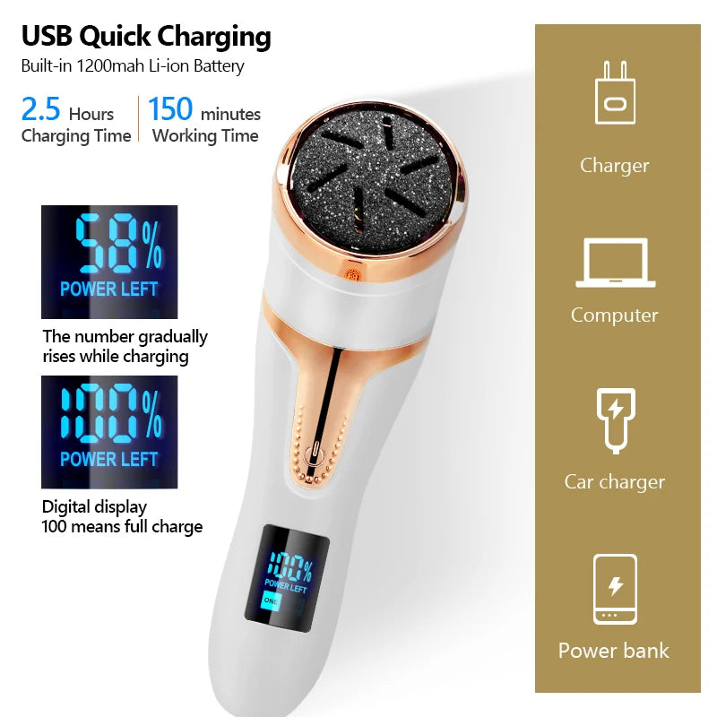 Electric Pedicure Tools & Remove Hard, Cracked Skin